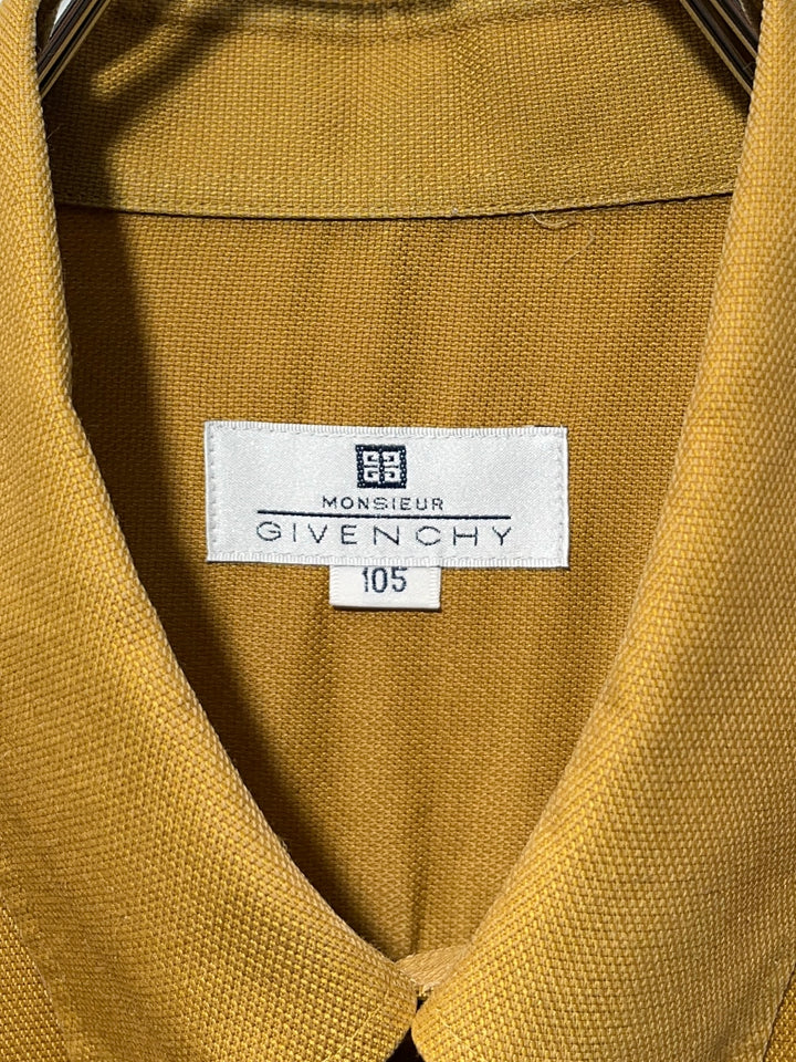1990s "GIVENCHY" brown s/s shirt