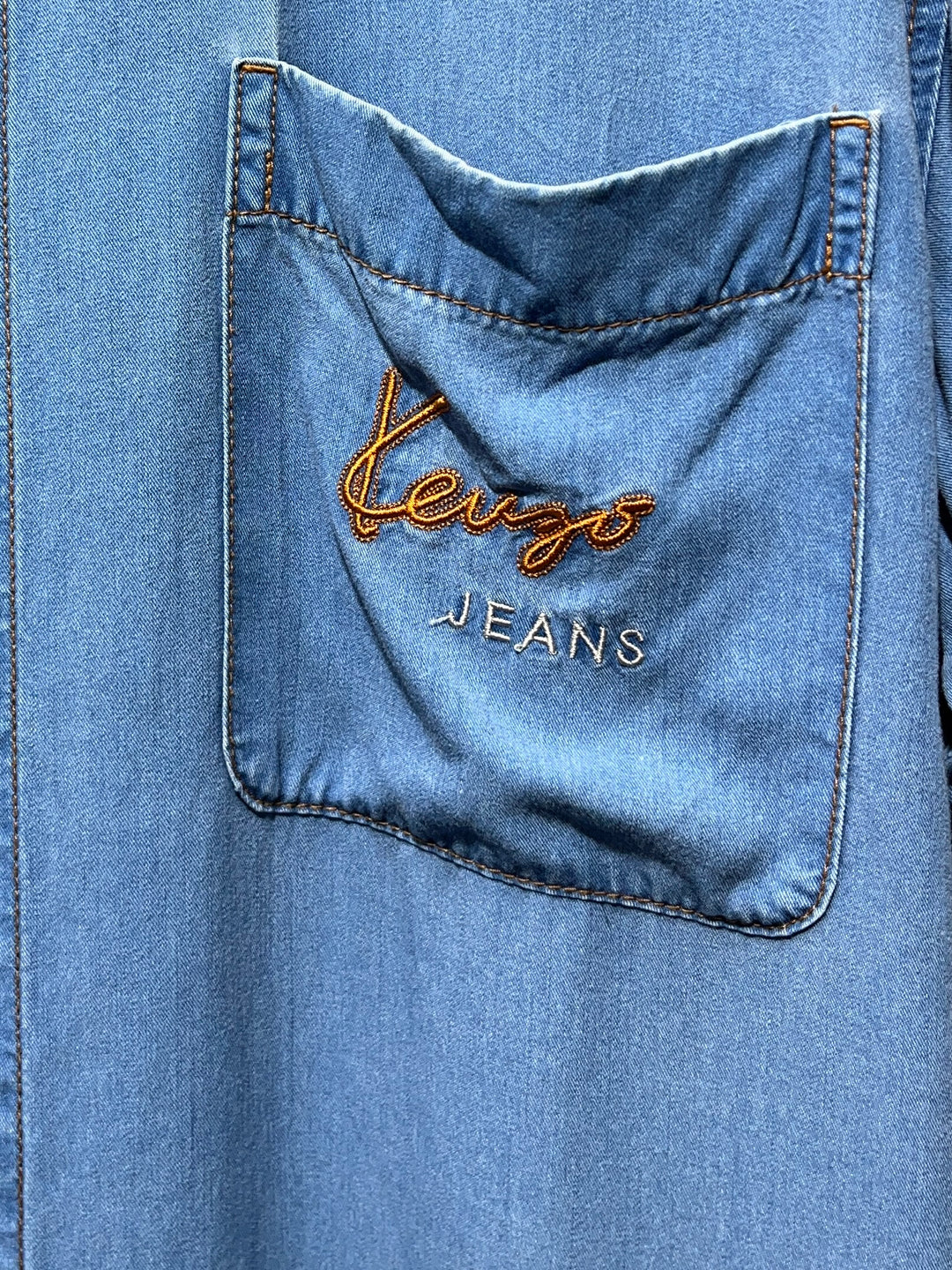 1980-90s "KENZO JEANS" chambray style s/s shirt
