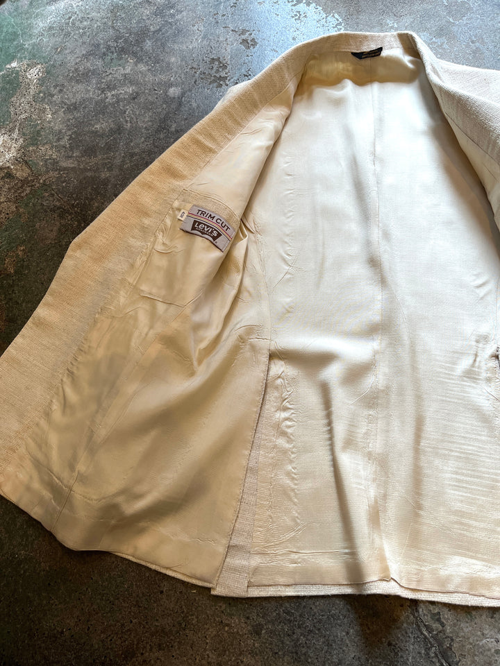 1970s "Levi's" ecru linen brend tailored jacket