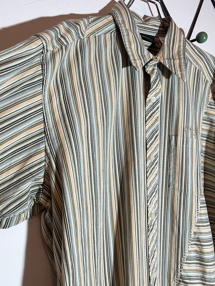 "Sean John" multi color stripe shirt