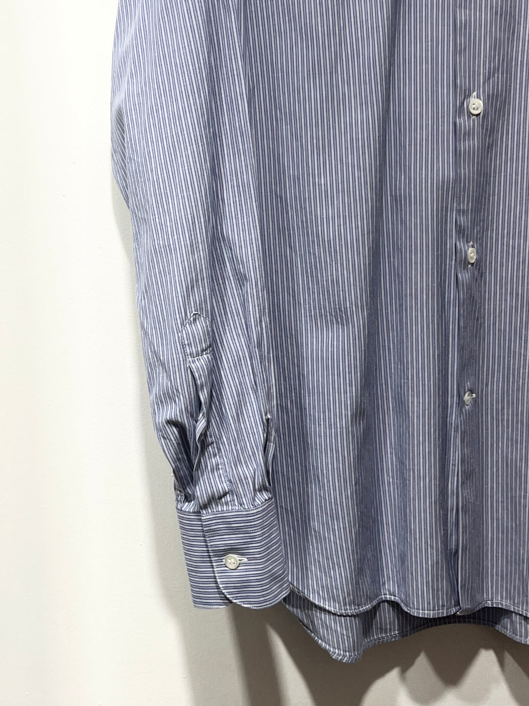 1980-90s ITALY made "GIORGIO ARMANI" pin stripe dress shirt