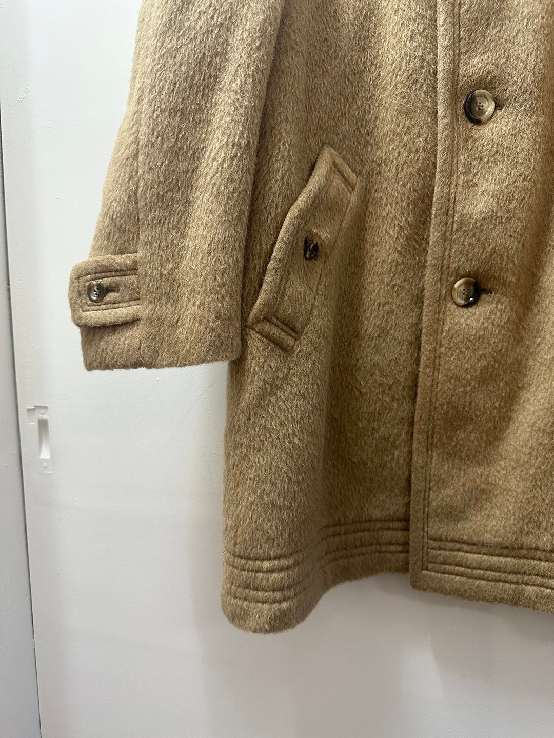 camel color luxury shaggy coat