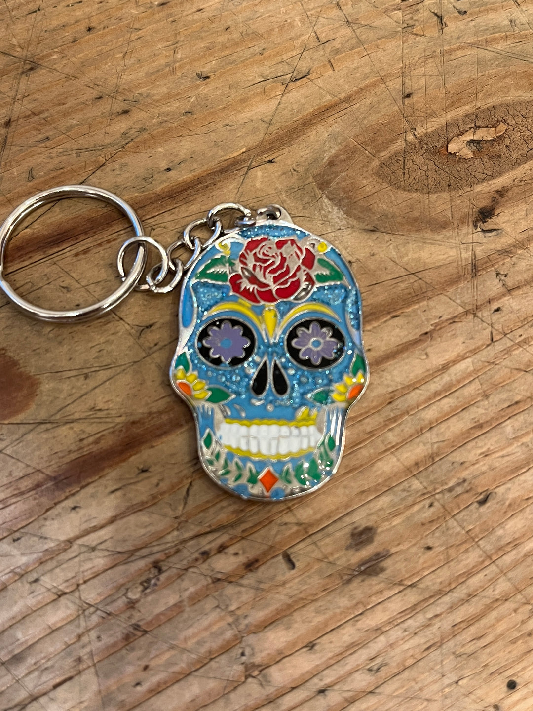 Dia de los Muertos Calavera keychain
