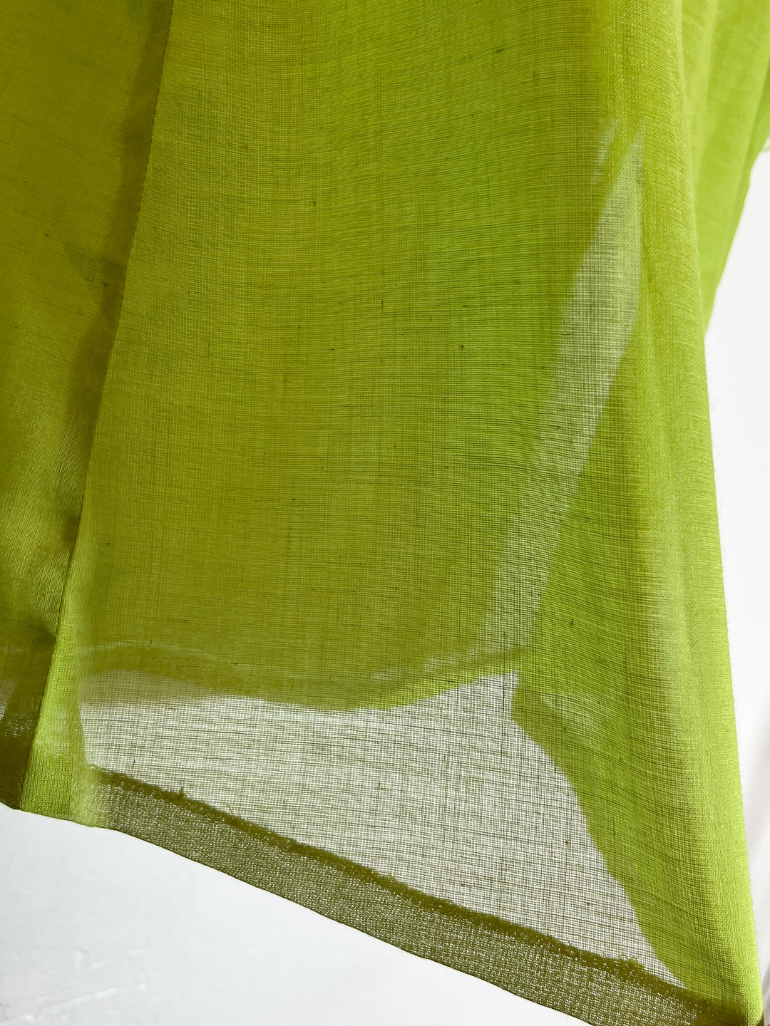 1970s lime green sheer s/s tops