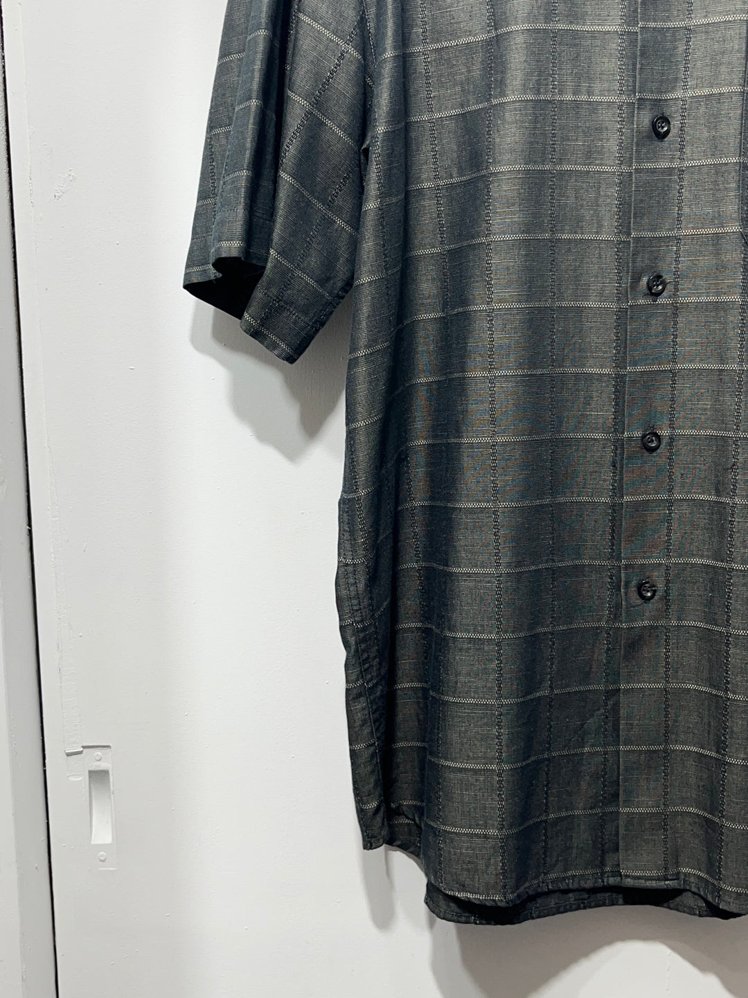 1990-00s ITALY made "Zanella" checkered s/s shirt
