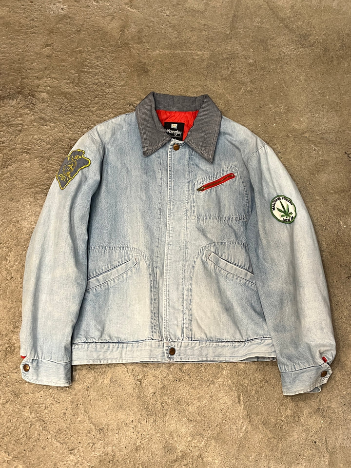 1970s "Wrangler" red lining ice blue denim jacket