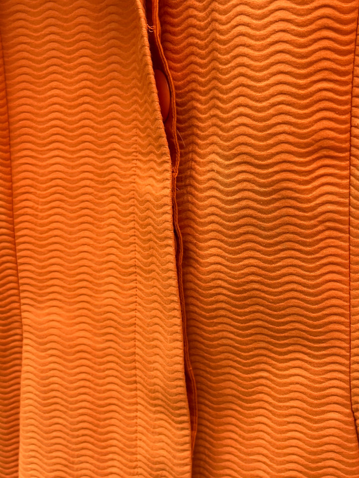 1980-90s "Christian Dior" vivid orange peplum design s/s jacket
