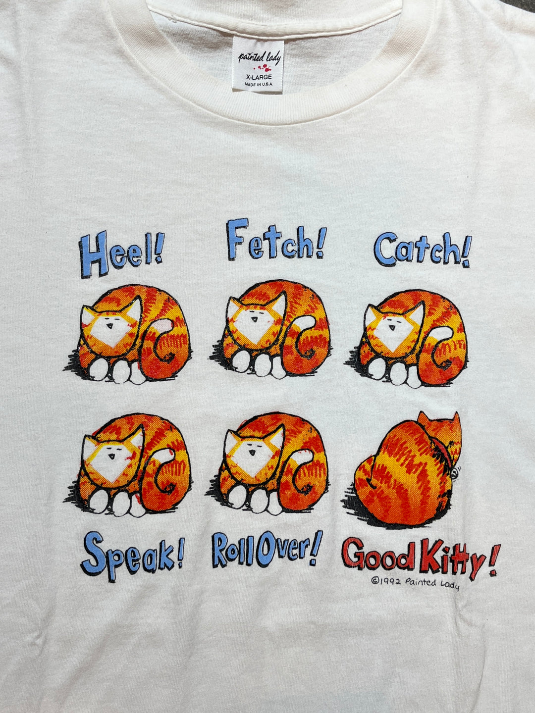 1990s USA made funny cat graphic T-shirt