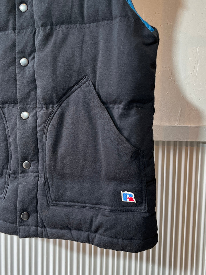 1990-00s "Russell Athletic" electric blue lining insulated vest