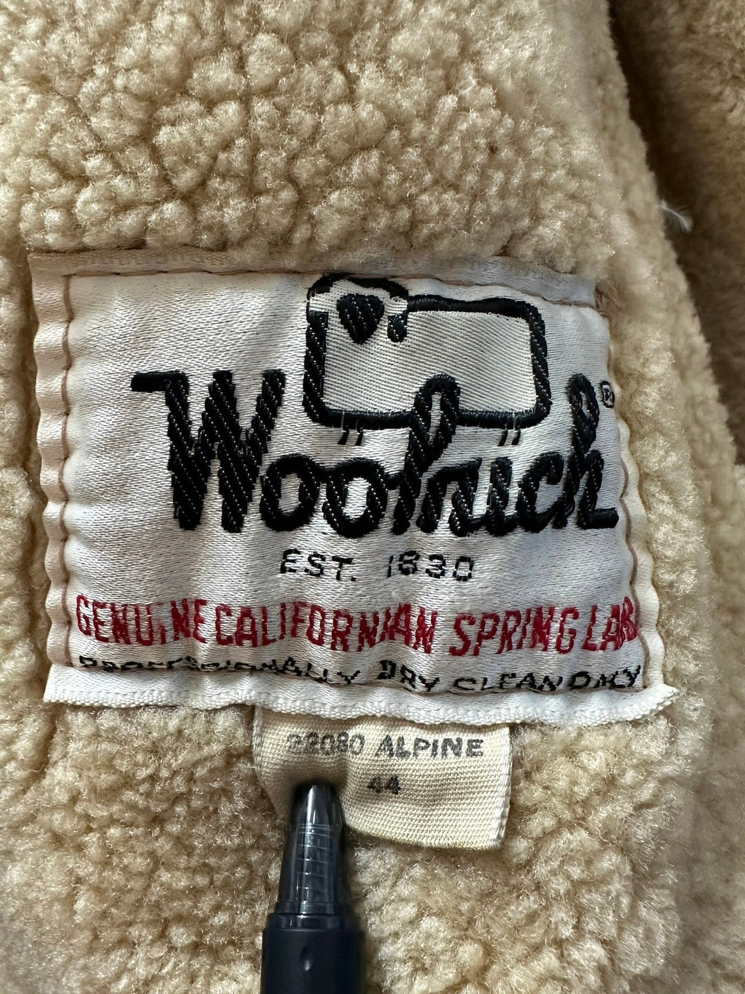 1960-70s "Wool Rich" mottled fade mouton jacket