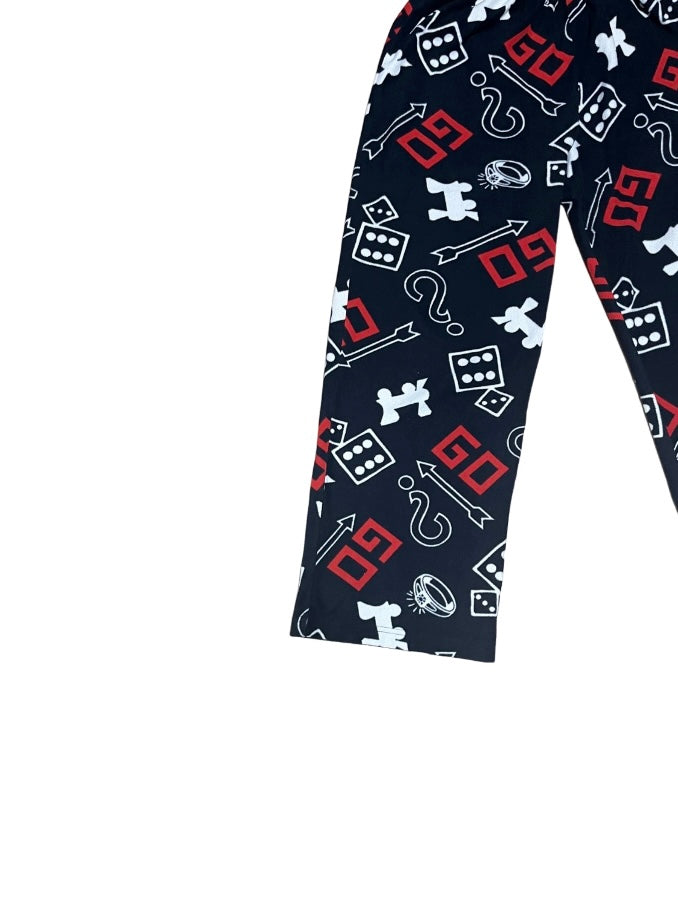 total pattern fleece pants