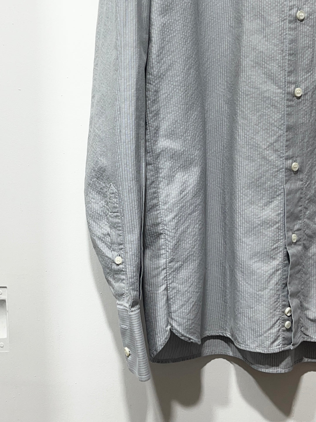 1990-00s ITALY made "ARMANI COLLEZIONI" pin stripe dress shirt