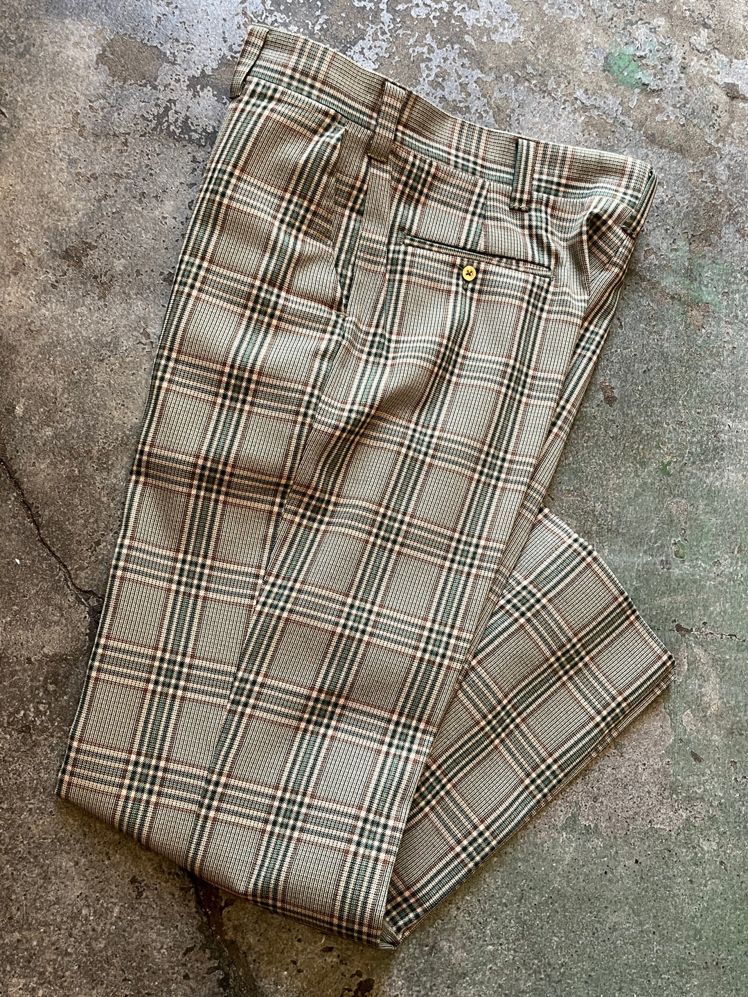 1970s "HAGGER" checkered flare slacks