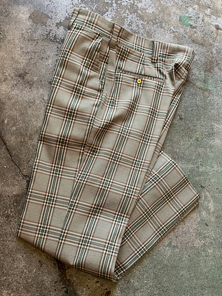 1970s "HAGGER" checkered flare slacks