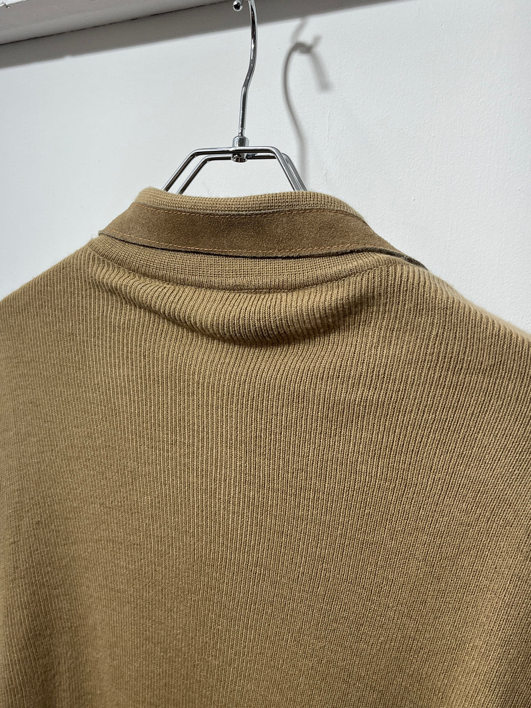 1970s suede patchwork design knit jacket