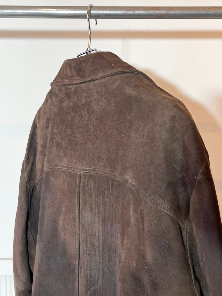 1950-60s "McGREGOR" dark brown suede leather coat
