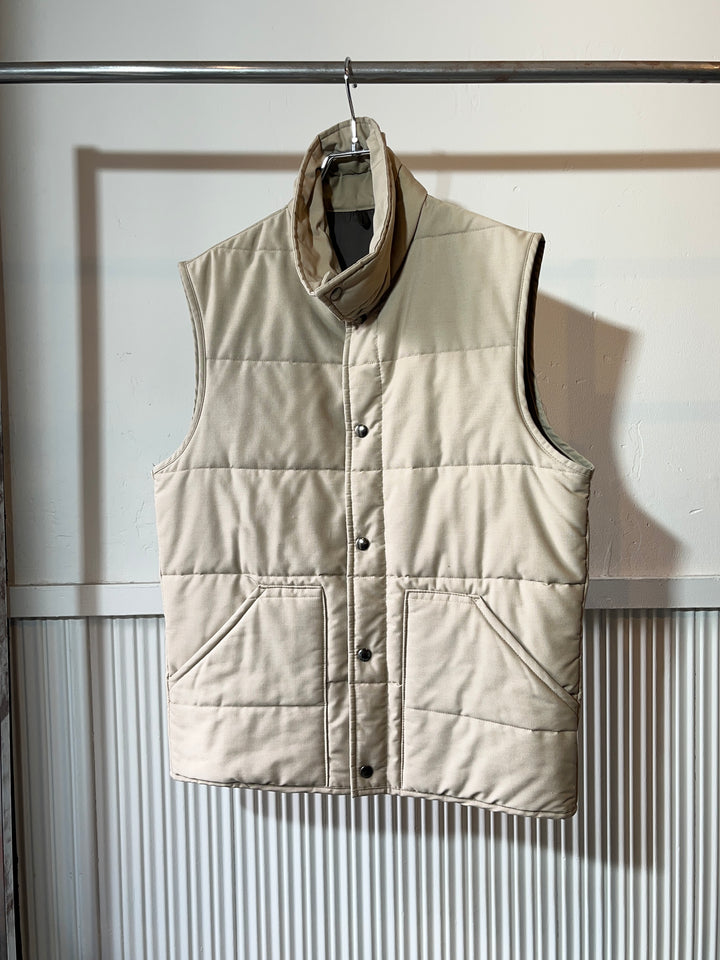 1970s "Sears" light beige insulated work vest