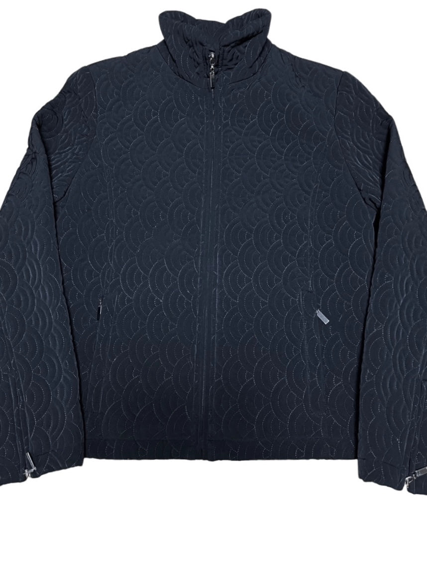 vortex design quilted jacket