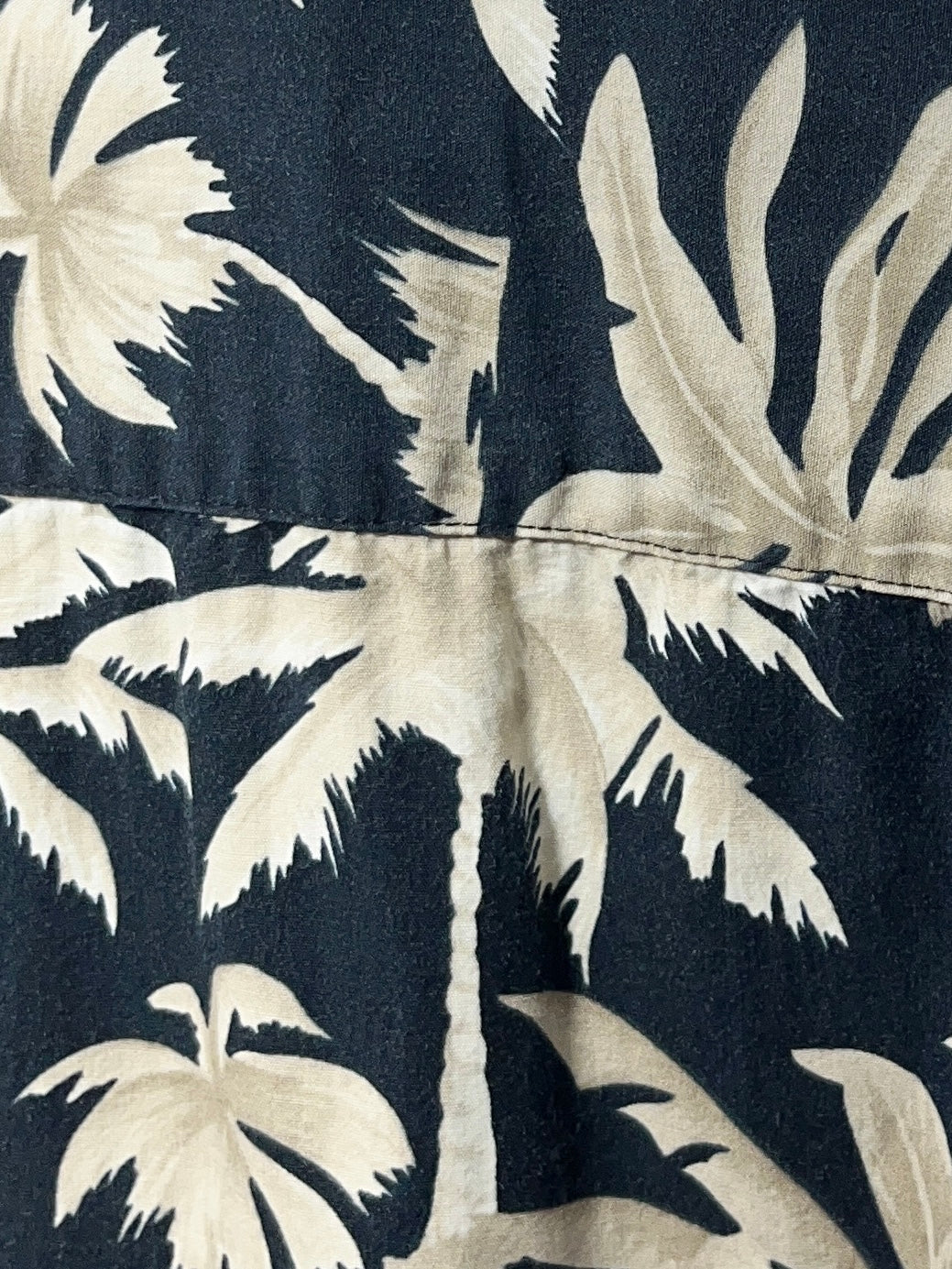 1990s "pierre cardin" palm tree print s/s shirt