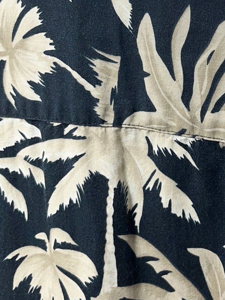1990s "pierre cardin" palm tree print s/s shirt