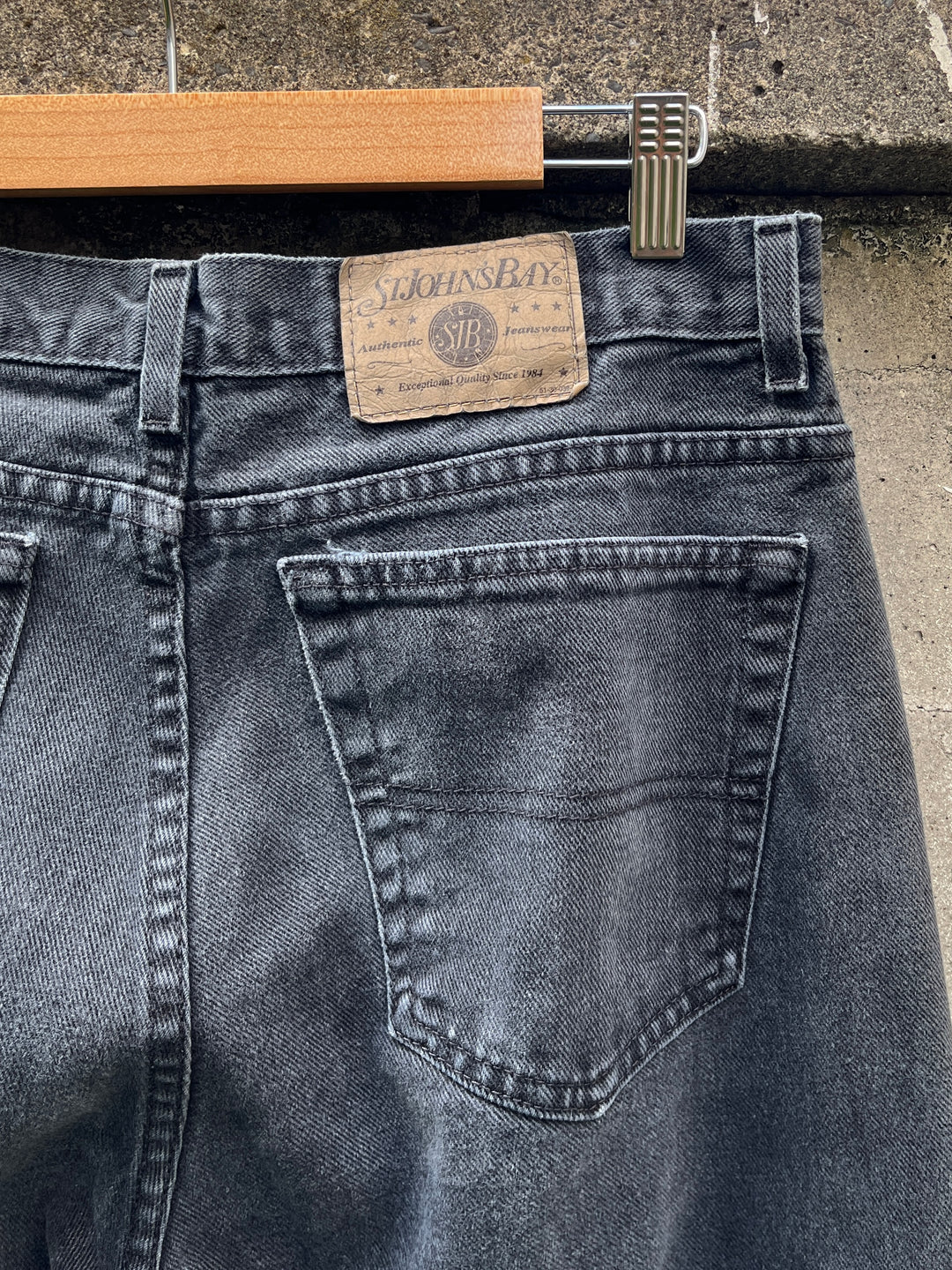 1990-00s "ST. JOHN'S BAY" black denim pants
