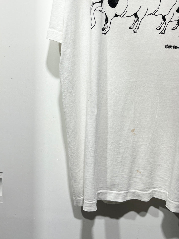 1980s USA made "DOG EAT DOG" graphic art T-shirt