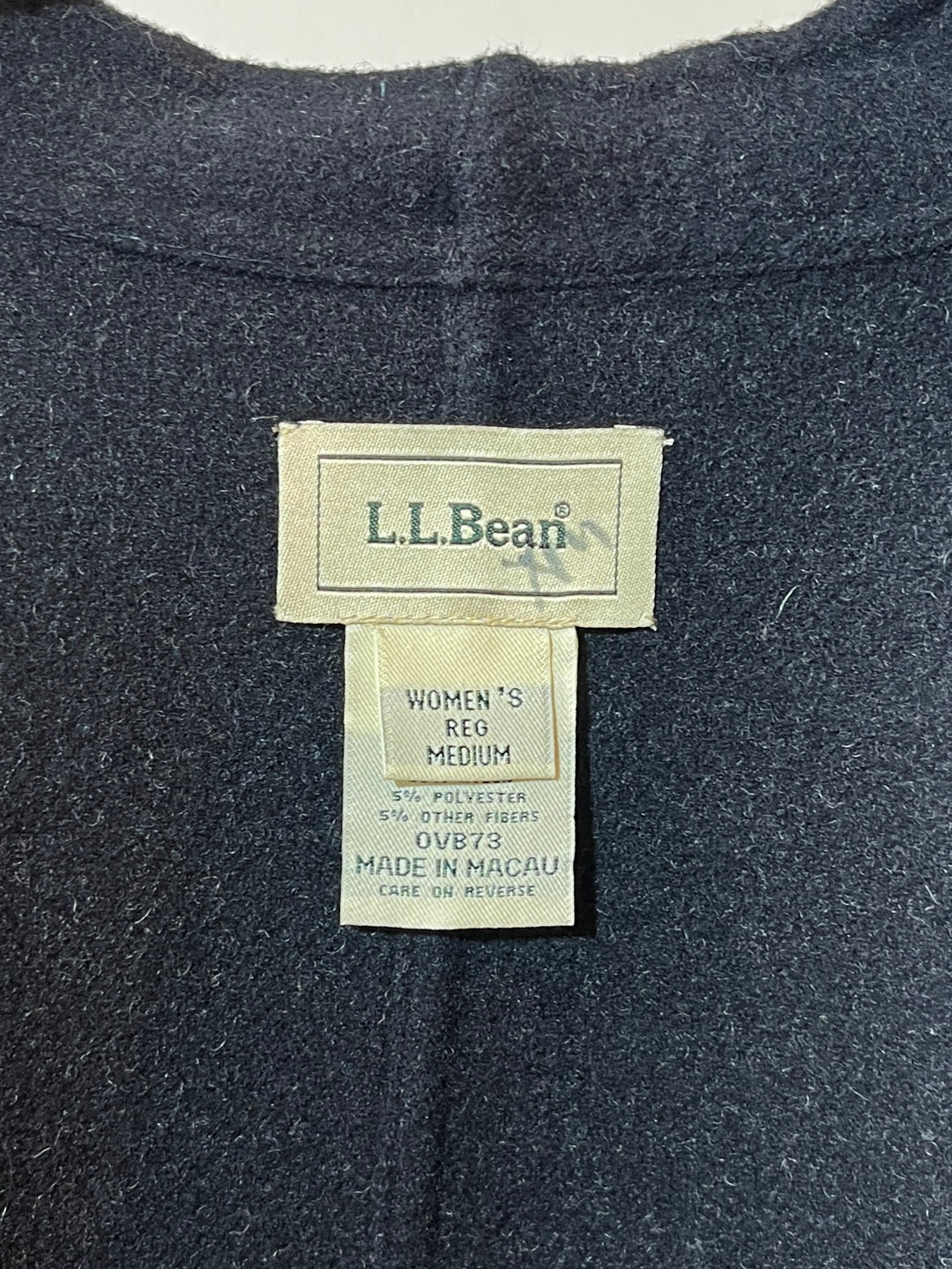 1990s "L.L.Bean" glen check collarless reversible jacket