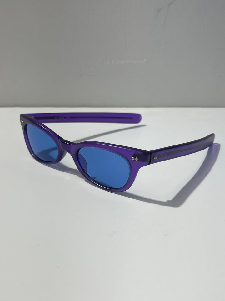 1990s dead stock sunglasses matt purple × light blue
