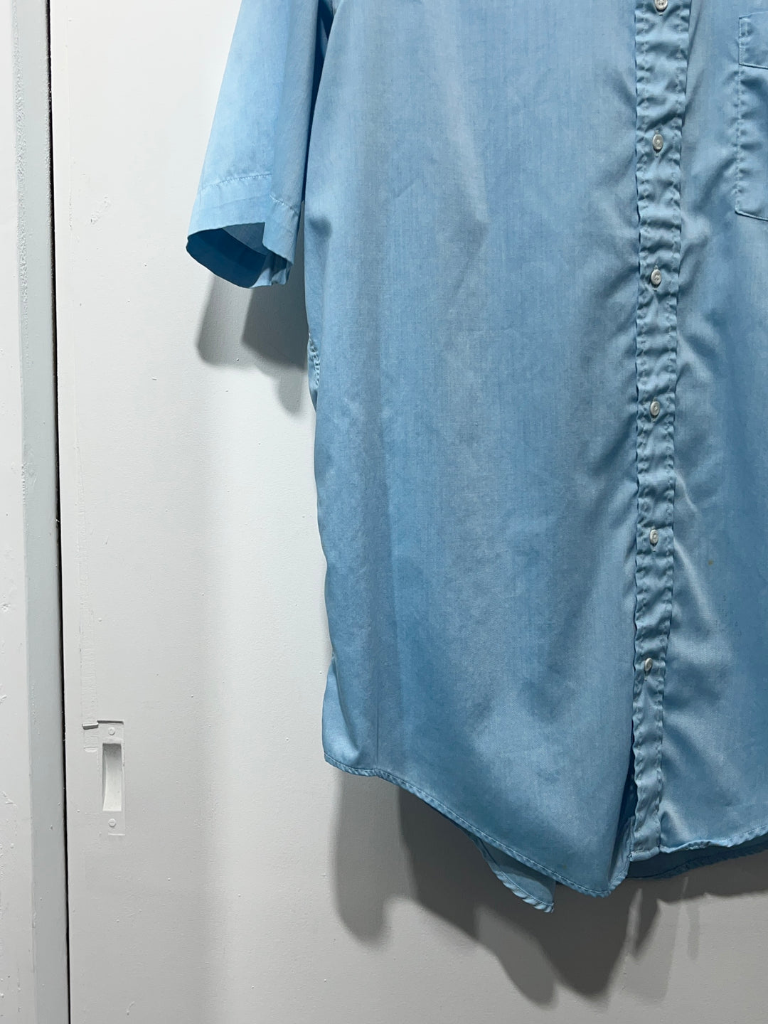 1960-70s USA made sky blue s/s shirt