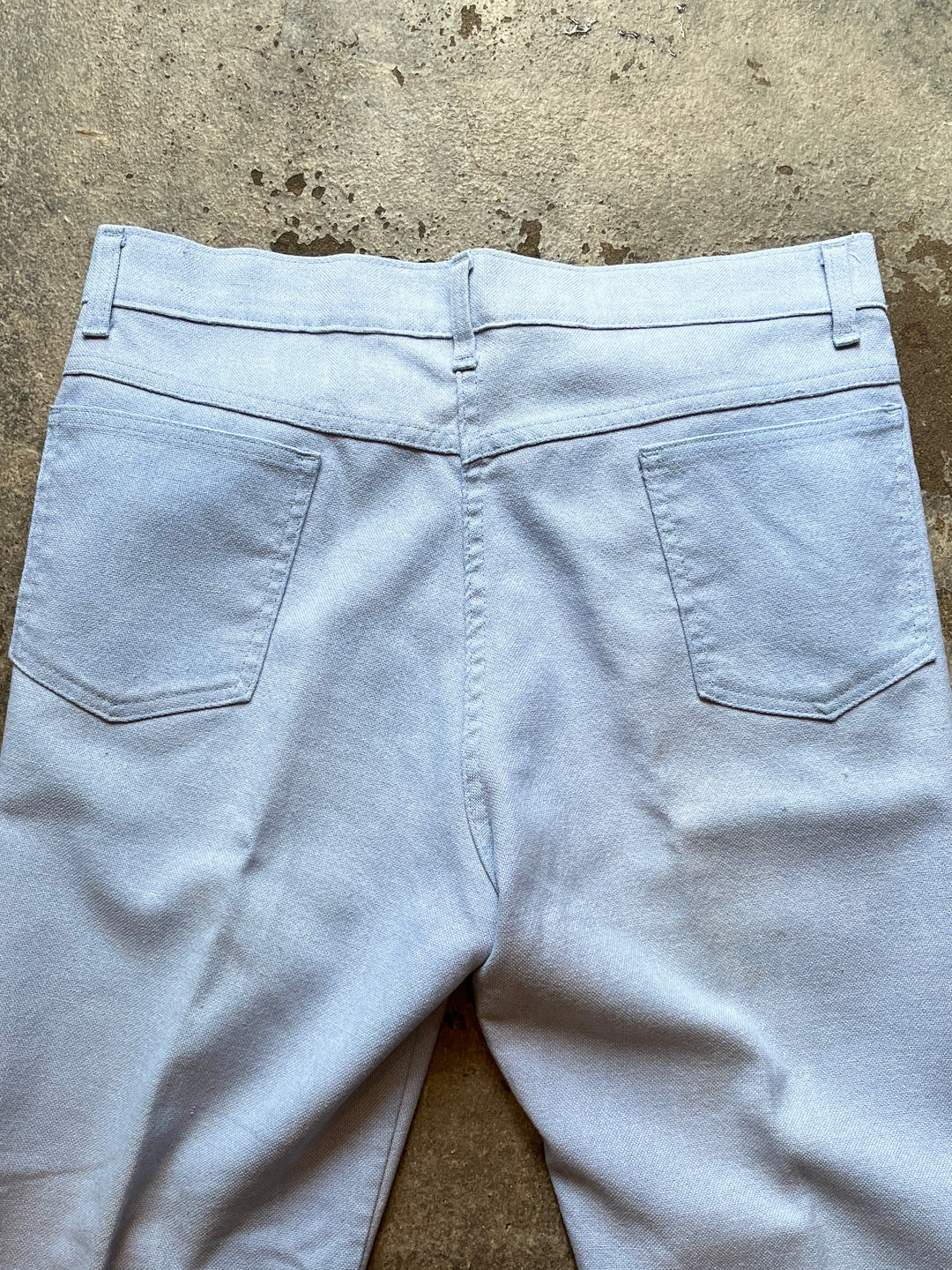 1970s ice blue straight-leg pants
