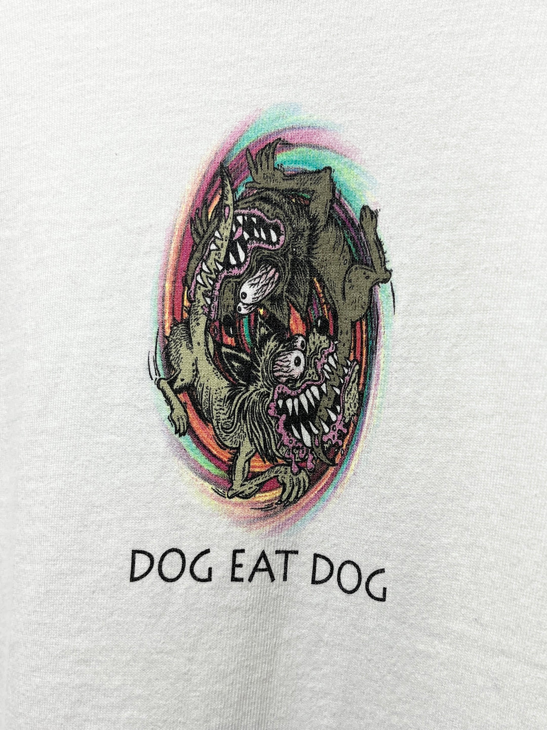 1990s USA made "DOG EAT DOG" graphic art T-shirt