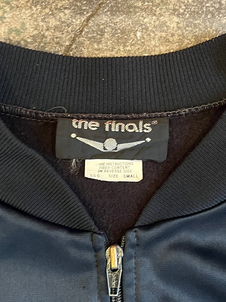 1980s back embroidery black × red track jacket