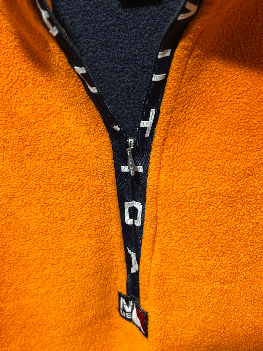 1990s USA made "nautica" orange × navy halfzip fleece jacket