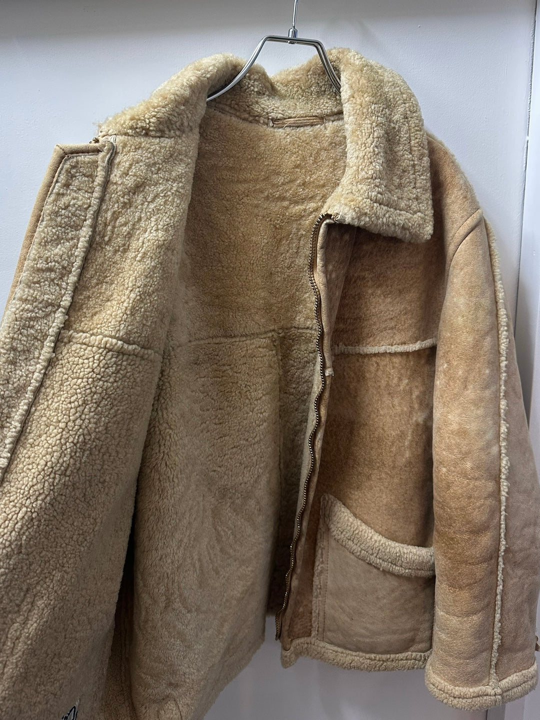 1960-70s "Wool Rich" mottled fade mouton jacket