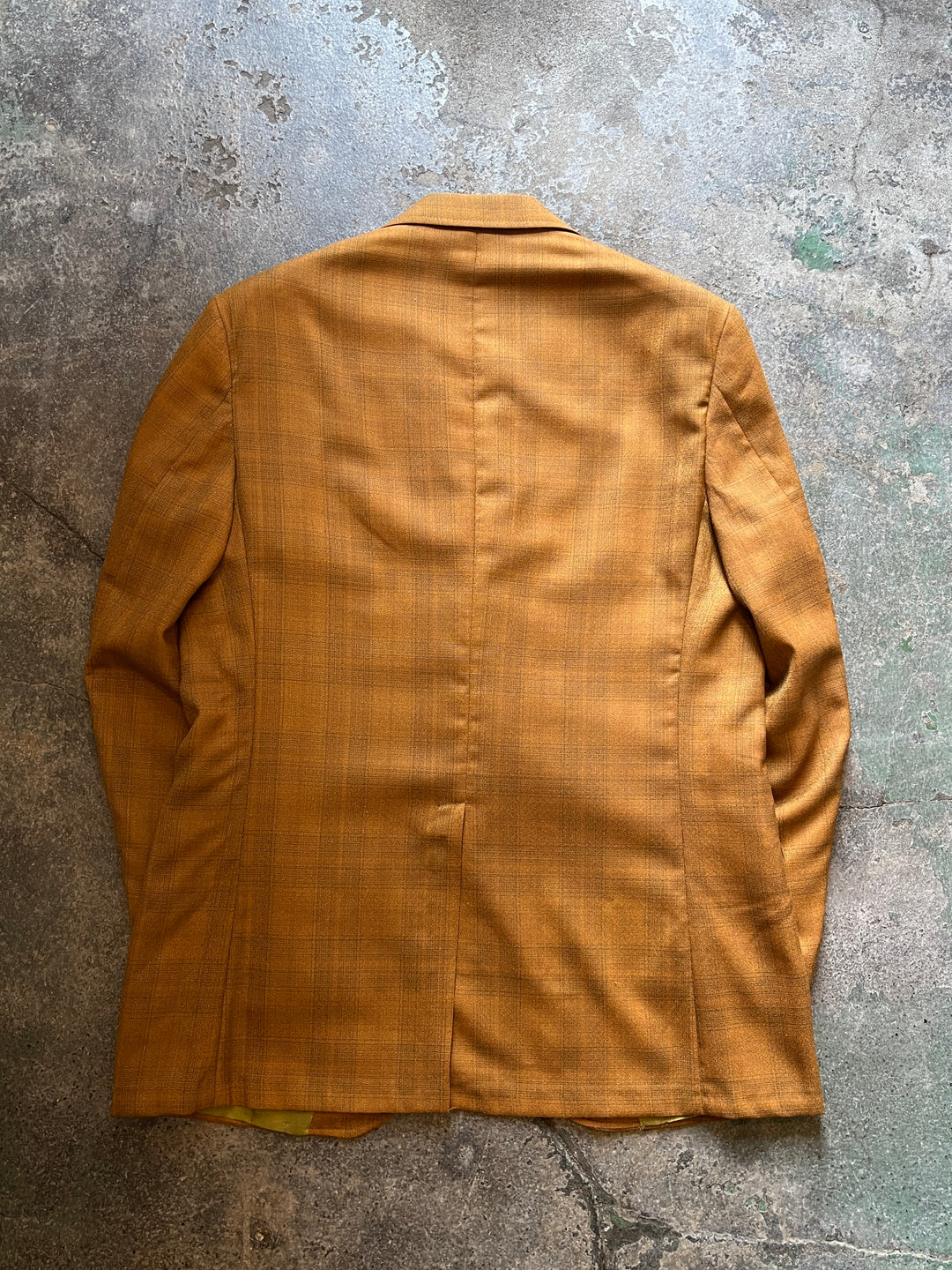 1960-70s orange brown ombré check tailored jacket