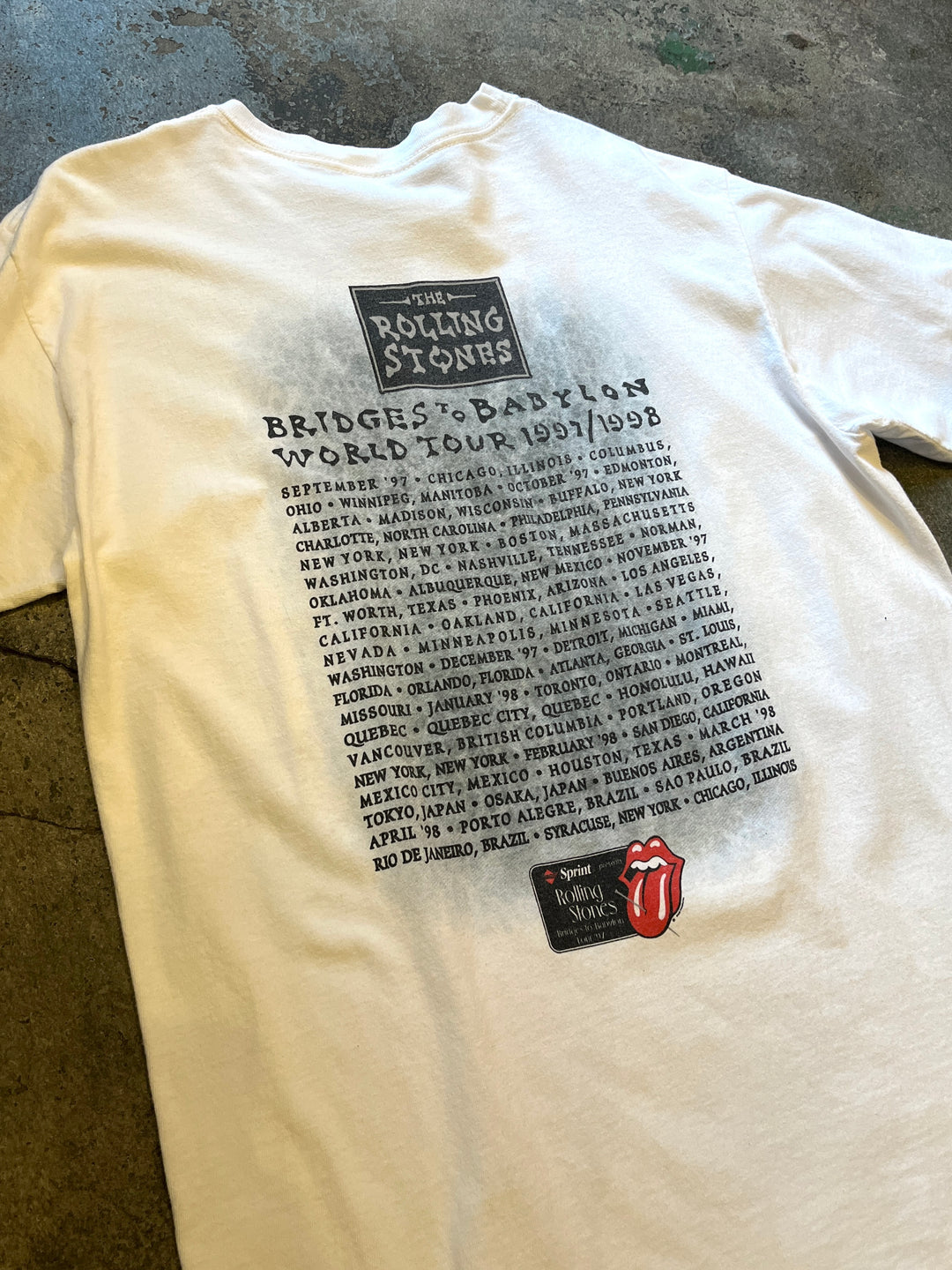 1990s "The Rolling Stones" 97-98' tour T-shirt