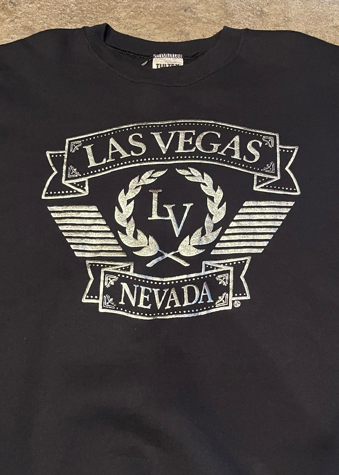 1990s Las Vegas silver puff print sweatshirt