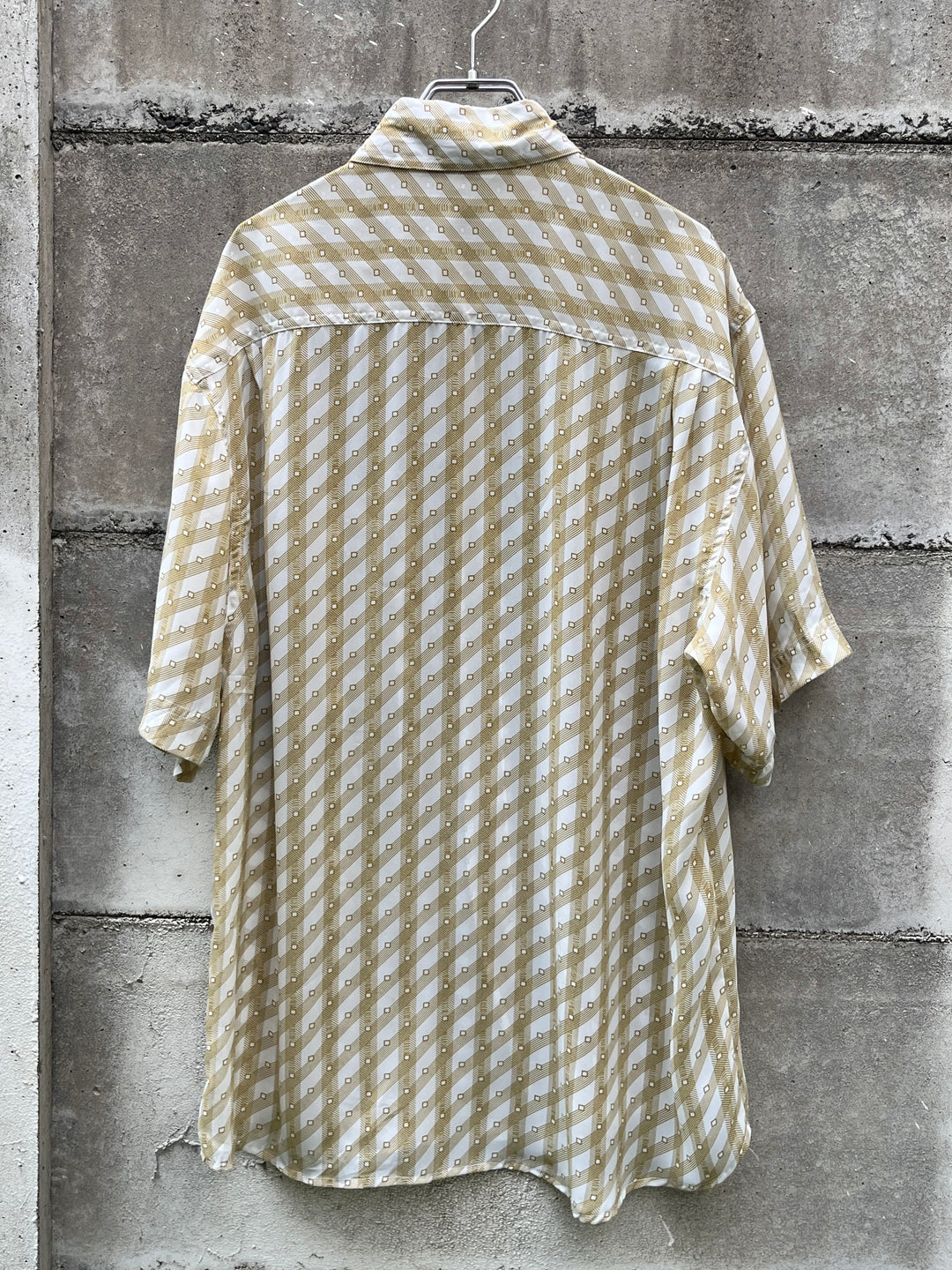 1970s diamond checkered s/s shirt
