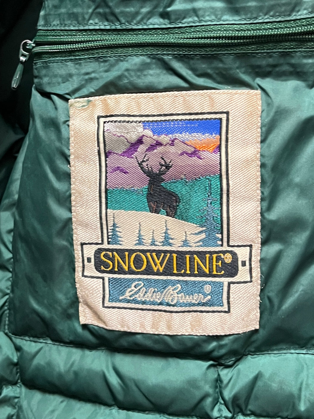 1980-90s "Eddie Bauer" green down coat