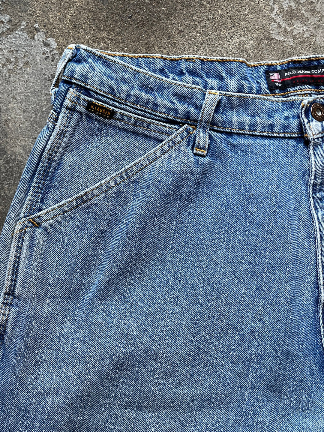 1990-00s "Polo Jeans Company" denim painter shorts