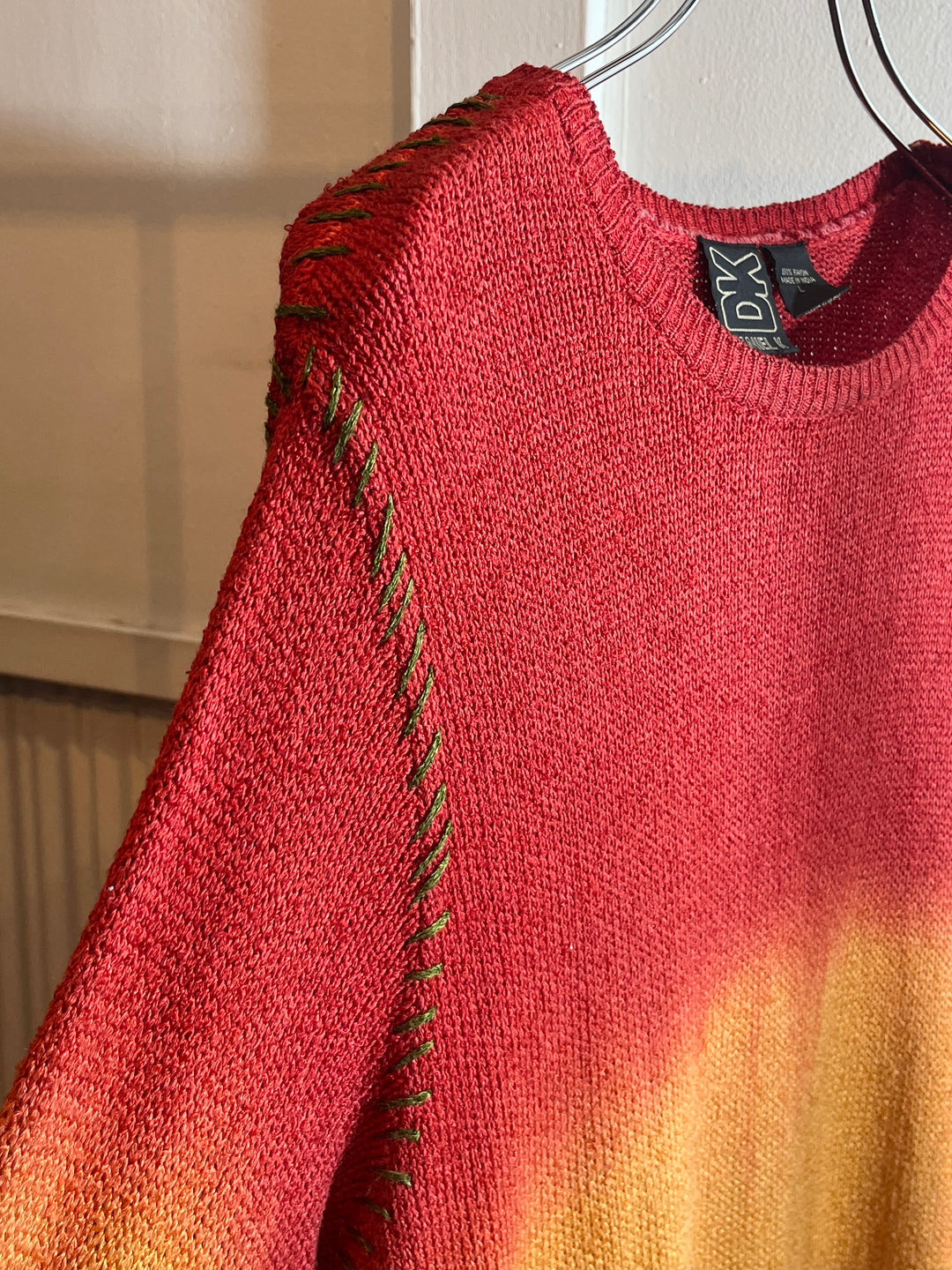 1990s rasta color gradient rayon knit