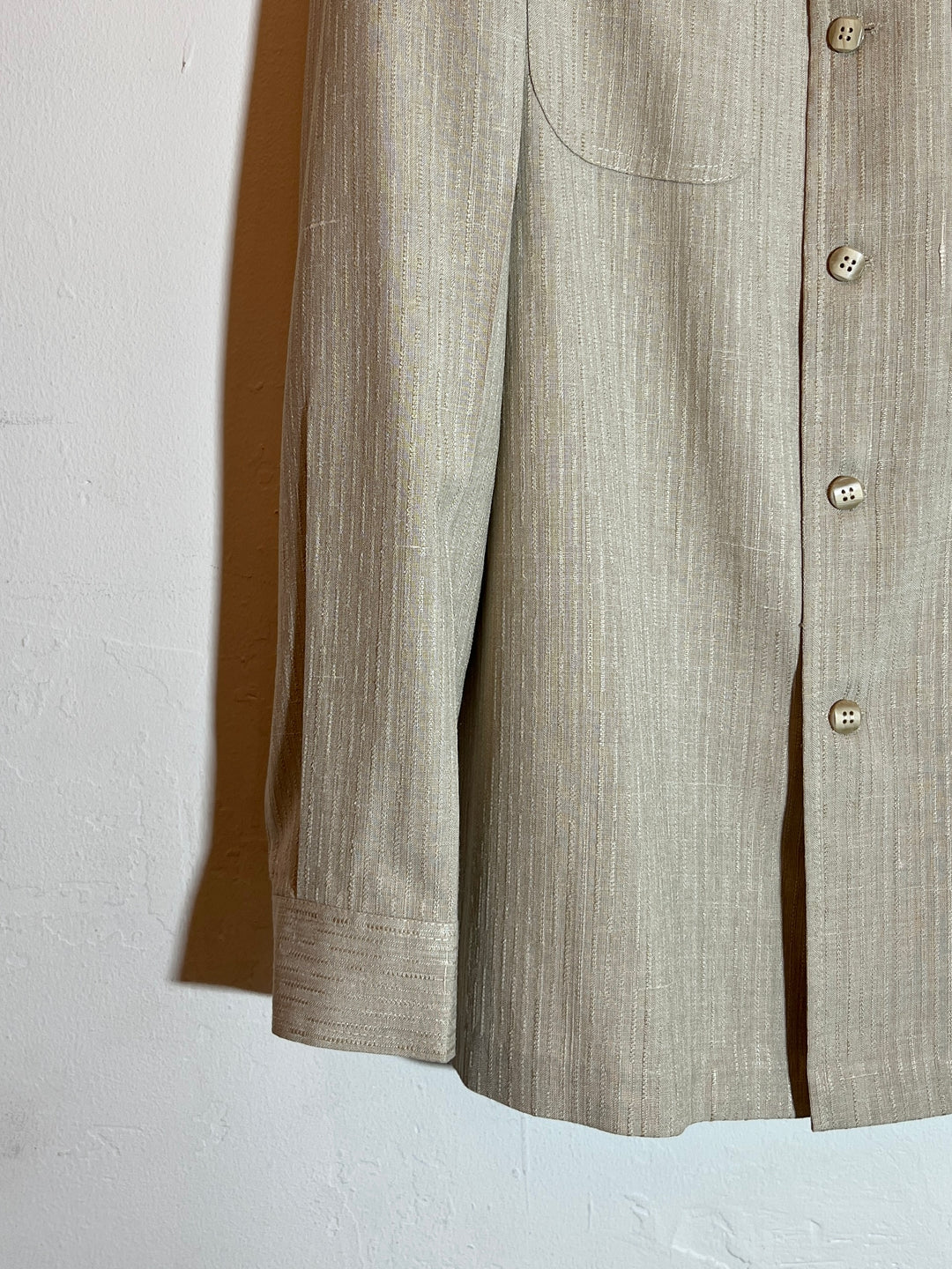 1970s light beige shiny shirt