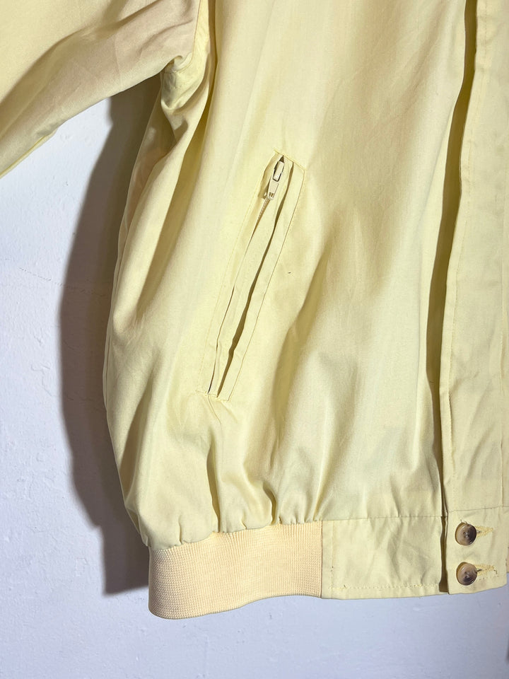 1990-00s pale yellow cup shoulder jacket