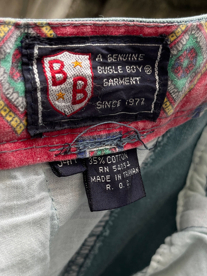 1980s "Bugle Boy" pleated cargo pants