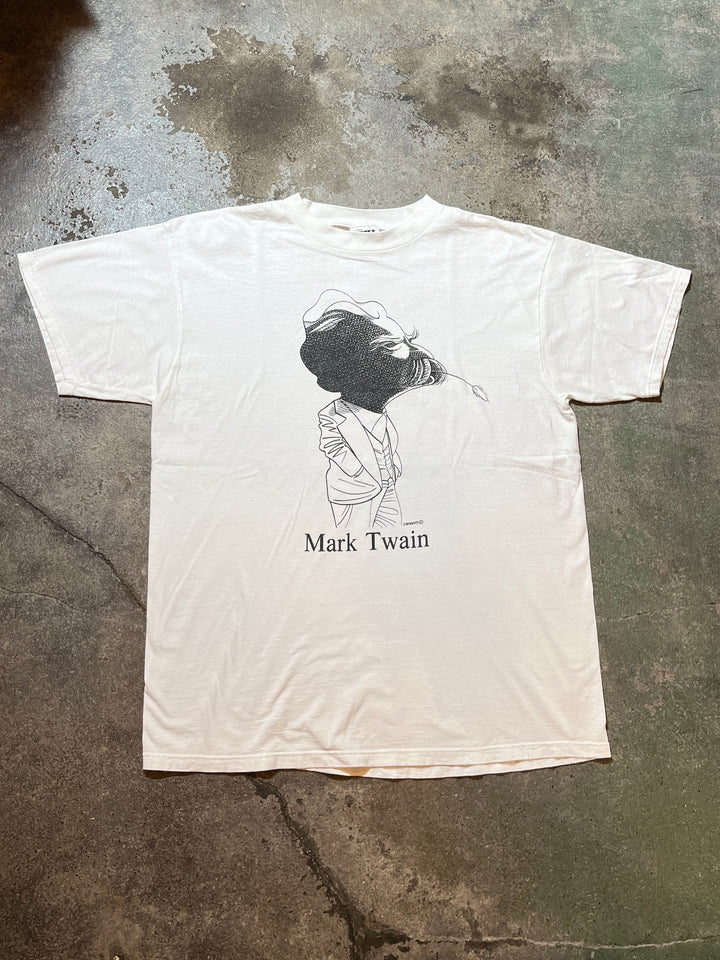 1990s Largely Literary Mark Twain art print T-shirt