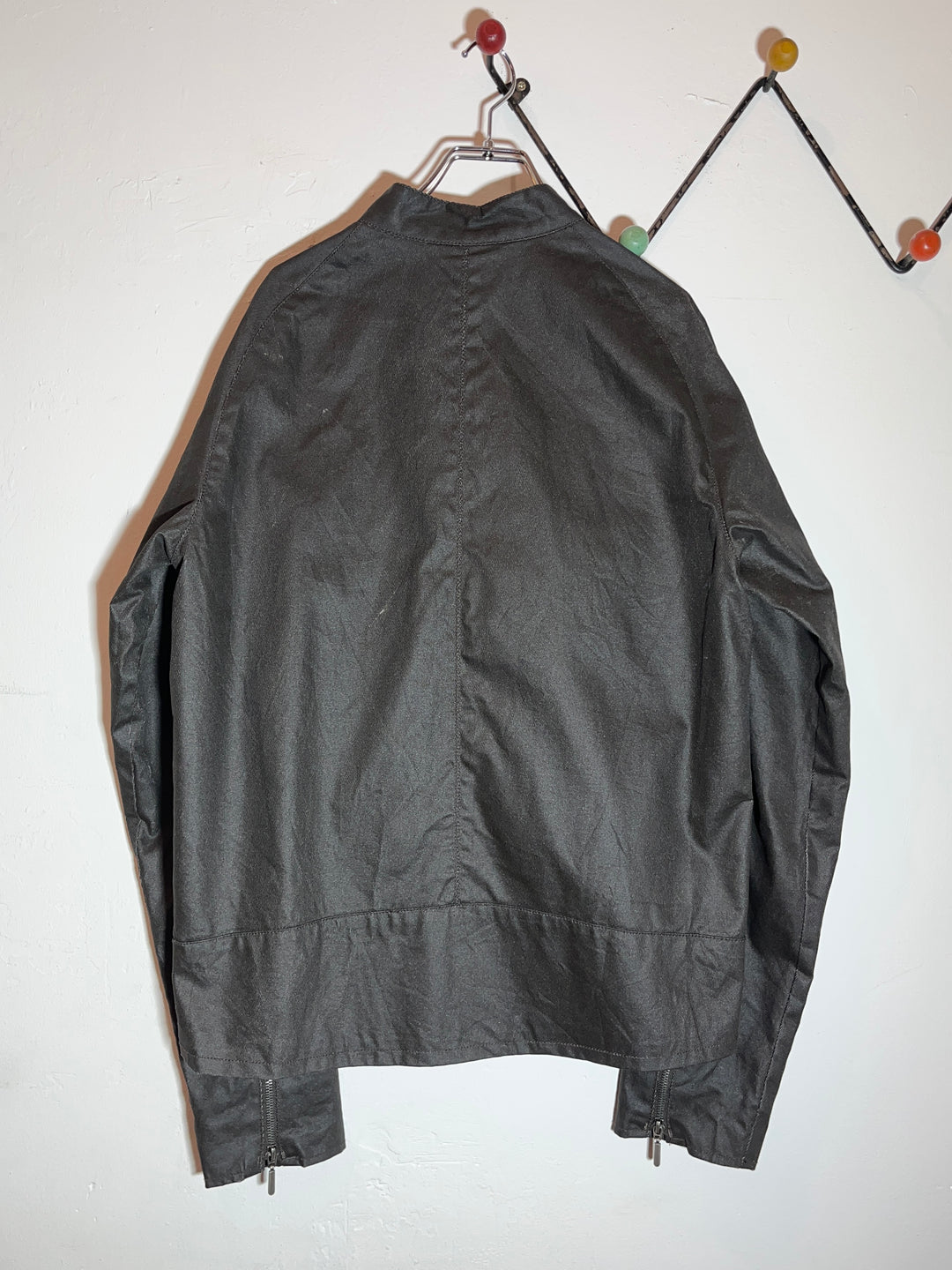 1990s "GUESS" rubber coating black riders jacket