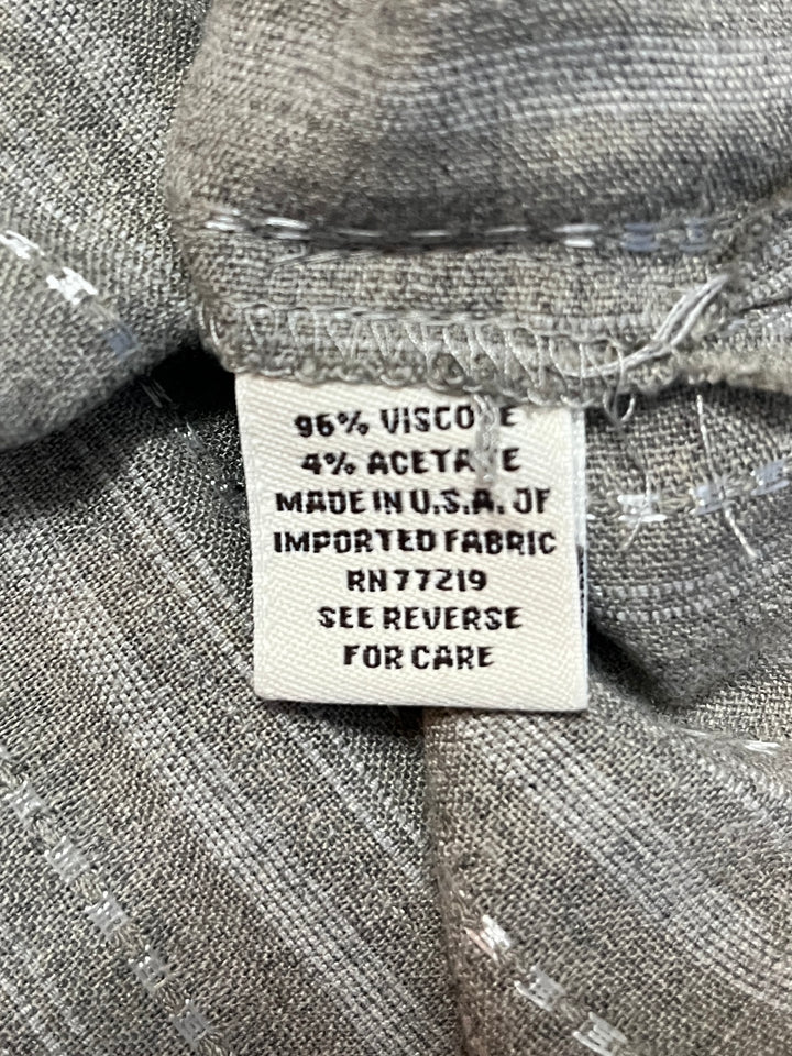 1990-00s gray stripe s/s shirt