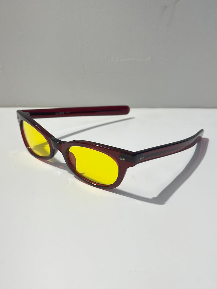 1990s dead stock sunglasses red × yellow