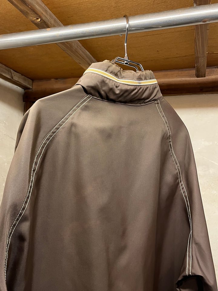 1970s "CAMPUS" brown × white stitch nylon jacket