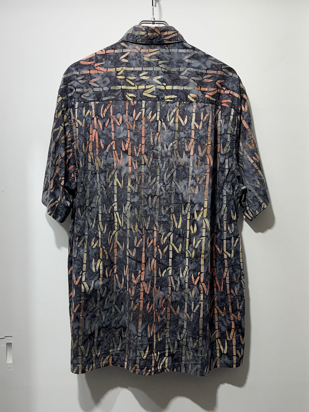 1990-00s bamboo pattern s/s shirt
